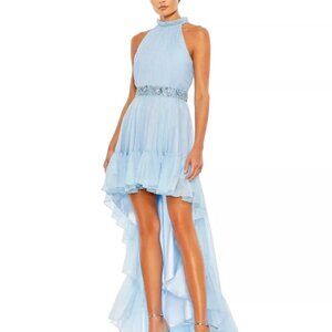 Mac Duggal Light Blue High-Low Prom Dress